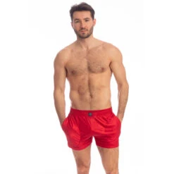 Barbados Cherry - Short De Nuit -LHOMME INVISIBLE Soldes barbados cherry short velours rouge homme 5