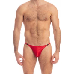 Barbados Cherry - String Striptease -LHOMME INVISIBLE Soldes barbados cherry string striptease en velours 2