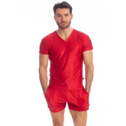 Barbados Cherry - T-shirt Col V -LHOMME INVISIBLE Soldes barbados cherry t shirt velours col v 3