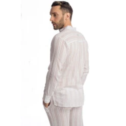 Benares - Tunique -LHOMME INVISIBLE Soldes benares tunique homme coton blanc 7