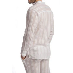 Benares - Tunique -LHOMME INVISIBLE Soldes benares tunique homme coton blanc 8
