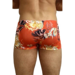 Shorty Push Up Garuda Rouge -LHOMME INVISIBLE Soldes boxer homme push up rouge imprime dragon 2