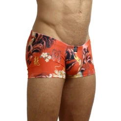 Shorty Push Up Garuda Rouge -LHOMME INVISIBLE Soldes boxer homme push up rouge imprime dragon 4