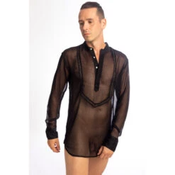 Chantilly - Chemise Tunique -LHOMME INVISIBLE Soldes chantilly chemise tunique transparent homme 10