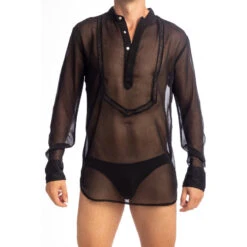 Chantilly - Chemise Tunique -LHOMME INVISIBLE Soldes chantilly chemise tunique transparent homme 9