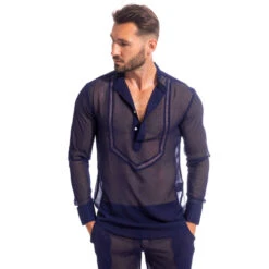 Chantilly Marine - Tunique Chemise 14 Chantilly Marine - Tunique Chemise -LHOMME INVISIBLE Soldes chantilly marine tunique chemise 4