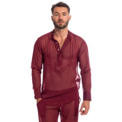 Chantilly Rouge - Tunique Chemise 10 Chantilly Rouge - Tunique Chemise -LHOMME INVISIBLE Soldes chantilly tunique chemise rouge 2