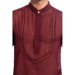 Chantilly Rouge - Tunique Chemise 11 Chantilly Rouge - Tunique Chemise -LHOMME INVISIBLE Soldes chantilly tunique chemise rouge 3