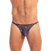 Charlemagne Marine - String Striptease 1 Charlemagne Marine - String Striptease -LHOMME INVISIBLE Soldes charlemagne marine string striptease transparent homme