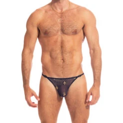 Charlemagne Marine - String Striptease -LHOMME INVISIBLE Soldes charlemagne marine string striptease transparent homme 2