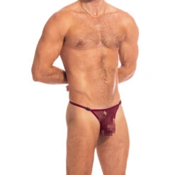 Charlemagne Rouge - String Striptease -LHOMME INVISIBLE Soldes charlemagne rouge string striptease homme transparent 2