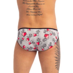 Coeurs - Mini Slip -LHOMME INVISIBLE Soldes coeurs mini slip homme 2