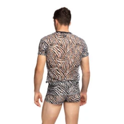 Cory - T-shirt -LHOMME INVISIBLE Soldes cory t shirt homme dentelle imprime zebre 3