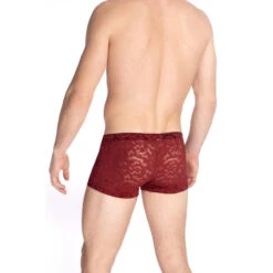 Delos Rouge - Shorty Push-Up -LHOMME INVISIBLE Soldes delos shorty push up rouge en dentelle homme 2