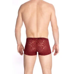 Delos Rouge - Shorty Push-Up -LHOMME INVISIBLE Soldes delos shorty push up rouge en dentelle homme 3
