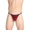 Delos Rouge - String Striptease -LHOMME INVISIBLE Soldes delos string striptease rouge en dentelle homme
