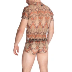 Destin - T-shirt Col V 9 Destin - T-shirt Col V -LHOMME INVISIBLE Soldes destin tshirt colv nude en dentelle homme 2