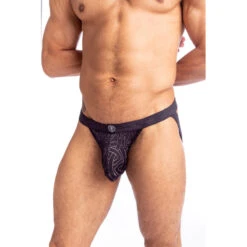 Devoré Noir - Jockstrap -LHOMME INVISIBLE Soldes devore noir jockstrap homme homme 4