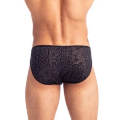 Devoré Noir - Mini Slip -LHOMME INVISIBLE Soldes devore noir mini slip homme 2