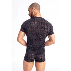 Dévoré Tattoo - T Shirt Col V -LHOMME INVISIBLE Soldes devore tattoo t shirt col v homme 2