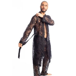 Eccitante - Kimono -LHOMME INVISIBLE Soldes eccitante kimono robe de chambre dentelle homme 2