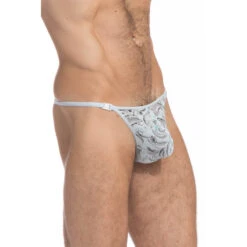 Ellis - String Striptease -LHOMME INVISIBLE Soldes ellis string striptease imprime bleu 2
