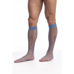 Fishnet Mi-Bas Bleu -LHOMME INVISIBLE Soldes fishnet mi bas bleu pour homme 2