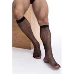 Fishnet Mi-bas Noir 11 Fishnet Mi-bas Noir -LHOMME INVISIBLE Soldes fishnet mi bas noir pour homme 4