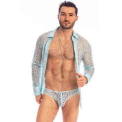 Fleur D'Ether Ciel - Chemise ML -LHOMME INVISIBLE Soldes fleur d ether ciel chemise ml 6