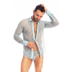 Fleur D'Ether Ciel - Chemise ML -LHOMME INVISIBLE Soldes fleur d ether ciel chemise ml 7