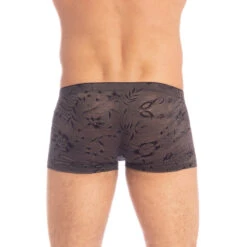 Fleur Noir - Shorty Push Up -LHOMME INVISIBLE Soldes fleur noir shorty push up boxer homme chic 3