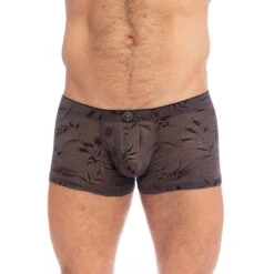 Fleur Noir - Shorty Push Up -LHOMME INVISIBLE Soldes fleur noir shorty push up boxer homme chic 4