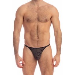 Fleur Noire - String Striptease 10 Fleur Noire - String Striptease -LHOMME INVISIBLE Soldes fleur noire string striptease 3