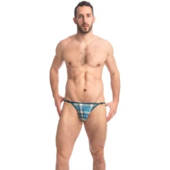 Fraser - String Striptease -LHOMME INVISIBLE Soldes fraser string striptease imprime bleu homme 3