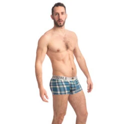 Fraser - V Boxer Push-up -LHOMME INVISIBLE Soldes fraser v boxer push up imprime bleu 3