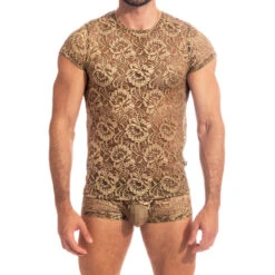 Halcyonique - Tshirt -LHOMME INVISIBLE Soldes halcyonique tshirt dentelle or homme 7