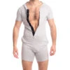Hypnos - Body Capuche Gris 1 Hypnos - Body Capuche Gris -LHOMME INVISIBLE Soldes hypnos body homme capuche gris