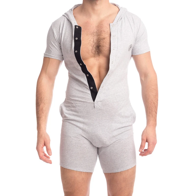 Hypnos - Body Capuche Gris 3 Hypnos - Body Capuche Gris