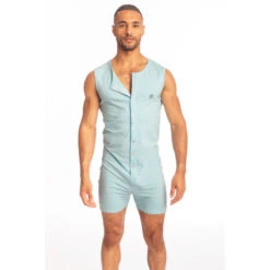 Hypnos Ice Blue - Body Court S/Manche -LHOMME INVISIBLE Soldes hypnos ice blue combinaison court smanche homme 2