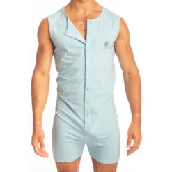 Hypnos Ice Blue - Body Court S/Manche -LHOMME INVISIBLE Soldes hypnos ice blue combinaison court smanche homme 3