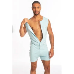 Hypnos Ice Blue - Body Court S/Manche -LHOMME INVISIBLE Soldes hypnos ice blue combinaison court smanche homme 4