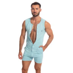 Hypnos Ice Blue - Body Court S/Manche -LHOMME INVISIBLE Soldes hypnos ice blue combinaison court smanche homme 9