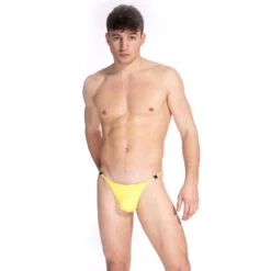 Jaune - String Striptease De Bain -LHOMME INVISIBLE Soldes jaune string striptease de bain homme 4