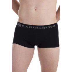 Lot De 2 Boxer Sans Couture Brodé -LHOMME INVISIBLE Soldes lot de 2 boxer homme noir brode 2