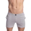 Louspo - Short Lounge 2 Louspo - Short Lounge -LHOMME INVISIBLE Soldes louspo shorts homme jersey gris