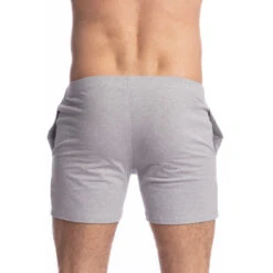 Louspo - Short Lounge -LHOMME INVISIBLE Soldes louspo shorts homme jersey gris 2
