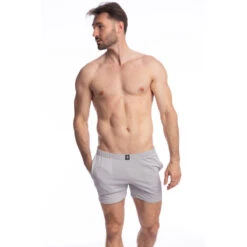 Louspo - Short Lounge -LHOMME INVISIBLE Soldes louspo shorts homme jersey gris 3