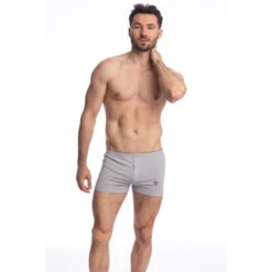Louspo - Short Lounge -LHOMME INVISIBLE Soldes louspo shorts homme jersey gris 4