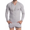 Louspo - Sweat à Capuche 2 Louspo - Sweat à Capuche -LHOMME INVISIBLE Soldes louspo sweat homme a capuche gris chine