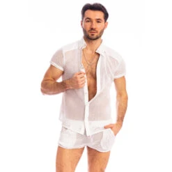 Madrague - Chemise Slim Blanc 10 Madrague - Chemise Slim Blanc -LHOMME INVISIBLE Soldes madrague chemise slim blanc 3